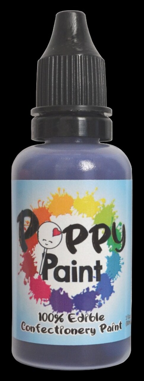 Poppy Paint Purple Edible Paint for Cakes Cookies and Chocolate Decorating